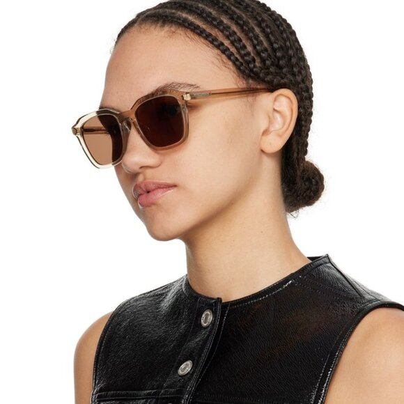 NEW SAINT LAURENT SL 457 005 WOMEN PINK BROWN SUNGLASSES SAINT LAURENT SL457 005 - Picture 2 of 10